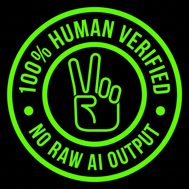 100% human verified. No raw AI output.